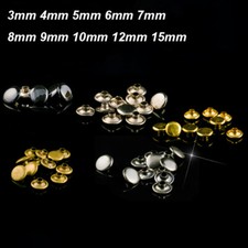 DIY Round Double Cap Rivets Studs Leather Craft Rapid Repair Diameter 5mm-15mm