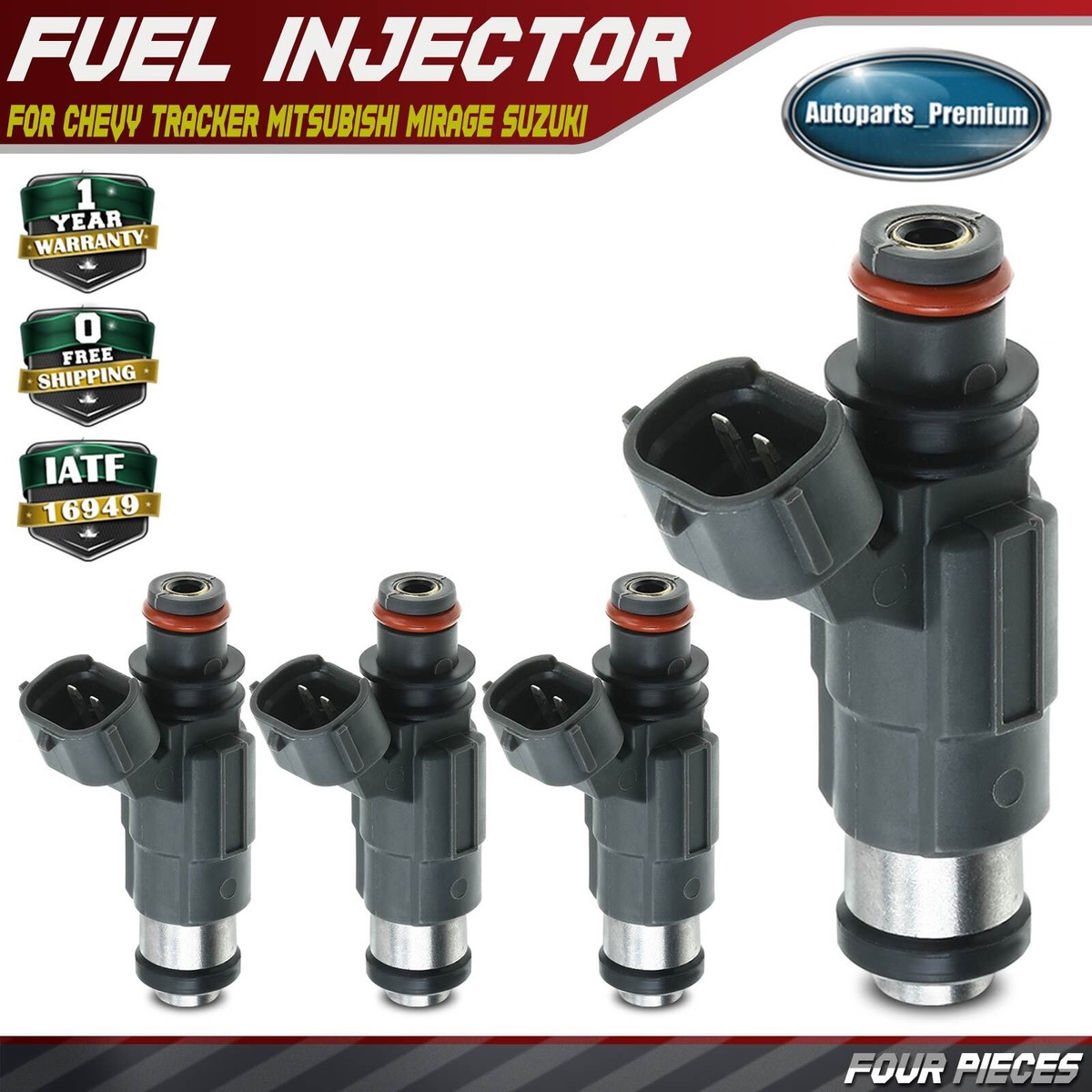 4pcs Fuel Injector for Mitsubishi Mirage 1997-2002 L4 1.5L