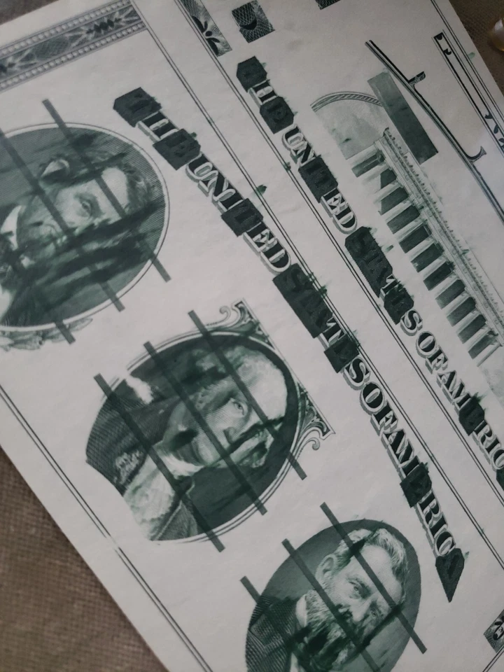 Giori Test Note 1970 Uncut Pair Washington Centered  - Image 3 of 4