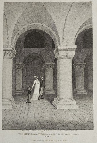 The Chapel in the Tower, now called the Record Office - Antique Print, F Nash