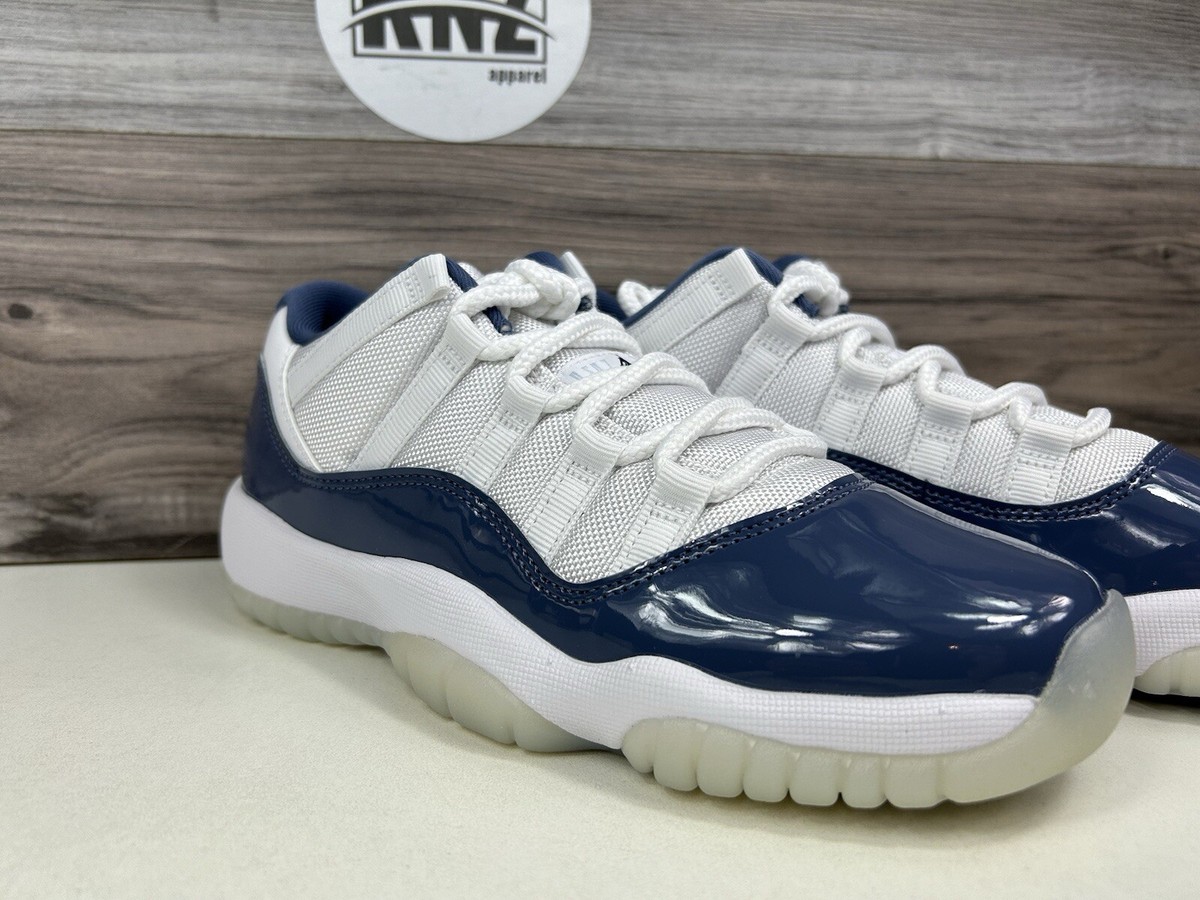 Nike Air Jordan 11 Retro Low White Diffused Navy Blue Men's