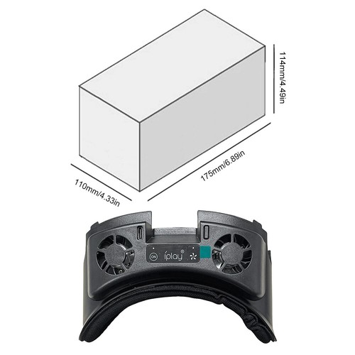 Cooling Fan Face Cover Facial Interface Radiator for Meta Quest 3 (Black) - Picture 9 of 9