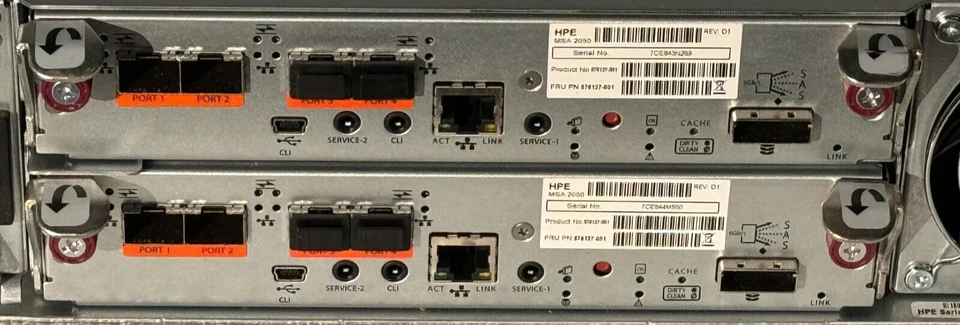 HPE ENTERPRISE Q1J01A MSA 2050 SAN DC SFF STORAGE ARRAY w/ Dual 876127-001 & PS - Image 4 of 4