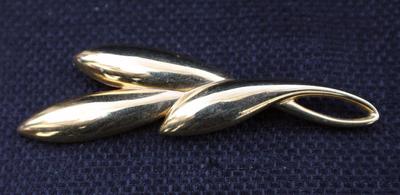 Vintage Signiert Trifari Goldtone Polierte SPICA Form Pin Brosche