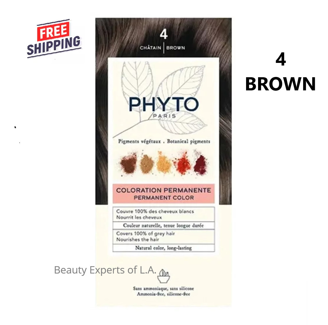 Набор перманентных красок Phyto PhytoColor, обогащенный растительными пигментами №4 КОРИЧНЕВЫЙ