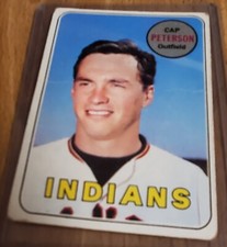 1969 TOPPS BASEBALL - CAP PETERSON INDIANS #571