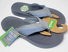 Sanuk Mens Cosmic Seas Mesh Stone Blue 11