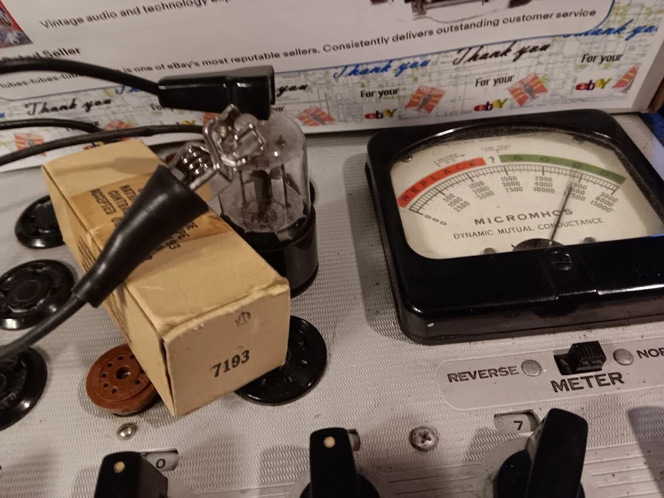 Tubo electrónico vintage National Union 7193 2C22 nuevo en caja *probado* Foto 2 de 2