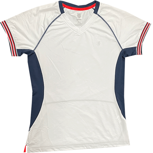 *K-Swiss Womens Heritage T-Shirt - White- Small 50% Off RRP £25