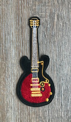 Akustik Gitarre Patch Aufnäher Bügelbild Hard Rock Band Heavy Metal Musik