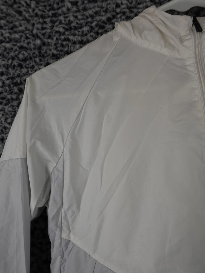 Chaqueta con Capucha para Niña Nike Windrunner Juvenil Talla L Gris/Blanco/Naranja Cremallera Completa Foto 2 de 4