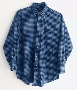 Berkley Jensen Mens Size L Blue Button Down Plaid Shirt Long Cuff ...