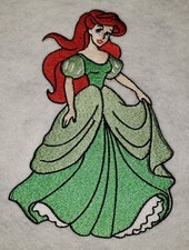 Ariel Princess DIY 6.5-inch Iron on Embroidered Applique Patch