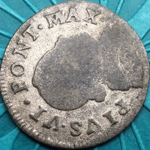 Vatican 1796 4 Bolognini Pio VI 1775-1799 Bologna St. Petronius sil - Picture 4 of 9