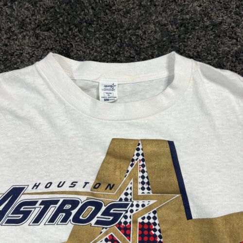 Vintage 90s Houston Astros Baseball T-shirt 21x26 Medium - Picture 3 of 7