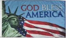 3X5 TRUMP WON 2024 GOD BLESS AMERICA STATUE OF LIBERTY FLAG BANNER X1