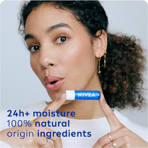 Nivea Lip Care original Long Lasting Moisturisation Lip Balm 4.8g , Pack 3 - Picture 4 of 5