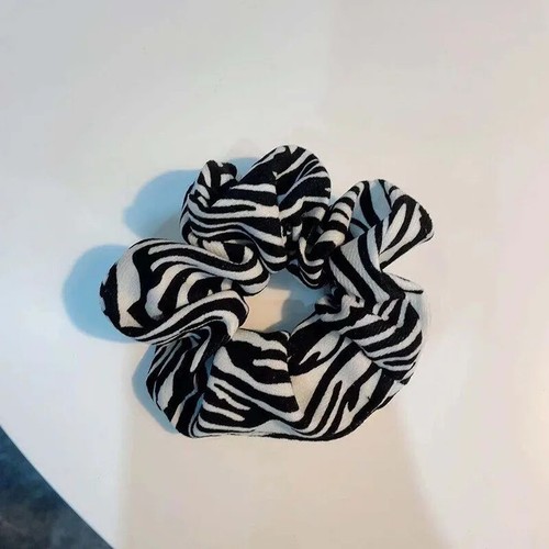 Leopard Fabric Scrunchies Elastic Hair Bands Women Girls Corduroy Dot Zebra - Picture 21 of 27