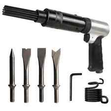 LE LEMATEC LE-AN324K 4800 BPM, Air Needle Scaler Gun with Hammer Chisel Kit, ...