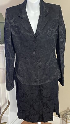 Vertigo Paris Women s Black Skirt Suit Top Size 8, Bottom Medium