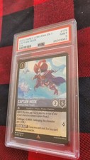 Disney Lorcana 175 Captain Hook FOIL Thinking Happy Thought PSA 9 MINT
