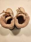 Excellent Toddler Girl Faux Suede Laced Up Sherpa-Cuff boots, Pink, size 11  — photo 3