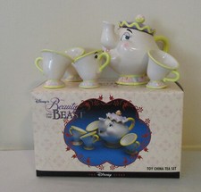 BEAUTY  THE BEAST Toy China Tea Set Disney w/ Original Box 