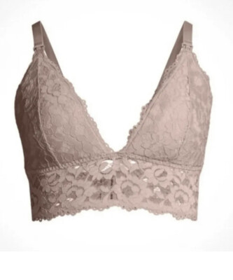 Secret Treasures Women's Maternity Nursing Lace Bralette Pink  Lace Size XL