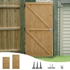 Heavy Duty Barn Door - Outdoor Wooden Garden Gate Pine Material & Screws