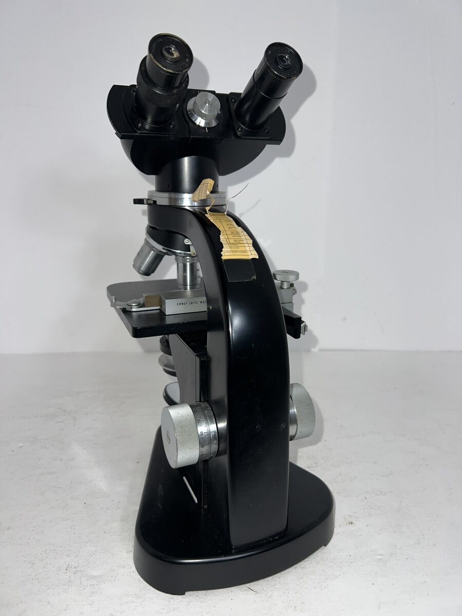 Vintage Ernst Leitz Wetzlar Germany Binocular Microscope Vintage Ernst Leitz Wetzlar Germany Binocular Microscope
