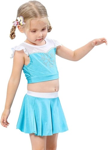 Girls Princess Swimsuits 2 Piece Tankini Beach Surf Bathing Suits Fancy Swimwear - Picture 108 of 109