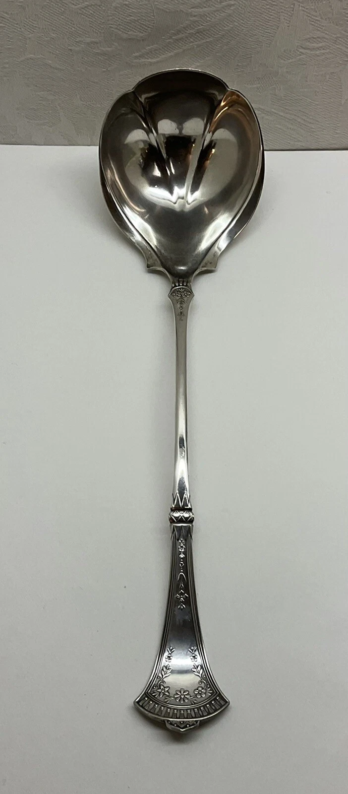 ANTIQUE 1847 ROGERS BR0S “CROWN” SILVERPLATE LADLE - 1885 ERA - 12” length