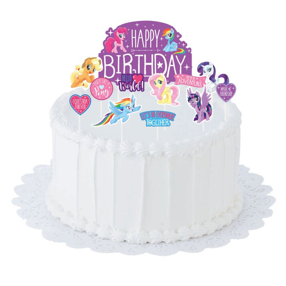 My Little Pony Party Supplies Friendship Adventures Cake Topper Kit 12 Pack