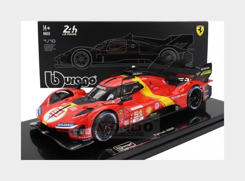 1:18 BURAGO Ferrari 499P #51 Winner Le Mans 2023 With Showcase
