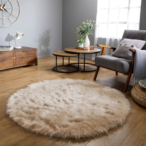 Latepis Faux Fur Sheepskin Area Rugs Soft Shaggy Carpet for Living Room Bedroom - Picture 190 of 219