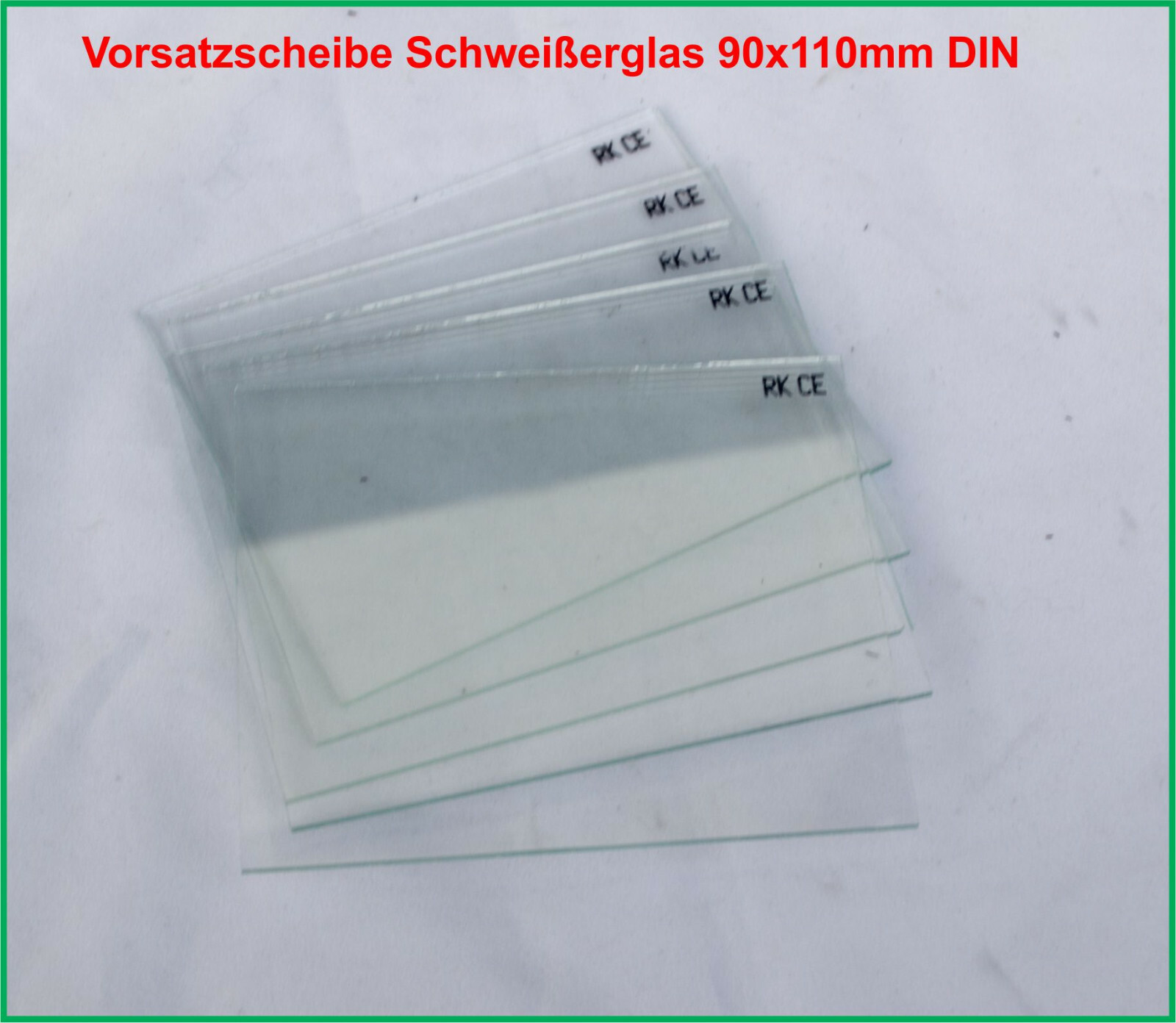 Schweißschutzglas DIN 11 Standard Dunkel - 90x110mm Für Schweißarbeiten
