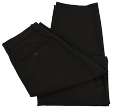 THEORY Mens Black Relaxed Fit Single Pleat Stretch Wool Dress Pants 33 NWT