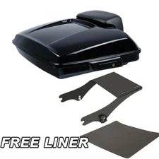 Razor Trunk Backrest Pad & Mount Rack Fit For Harley Touring Road Glide 97-2008