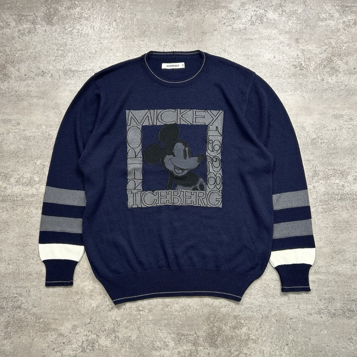 ICEBERG セーター　ミッキー VTG 90s ICEBERG HISTORY DISNEY MICKEY MOUSE KNIT SWEATER M