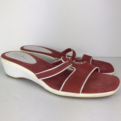 Womens Cole Haan G Series Slide on Red White Sandals 10B | eBay