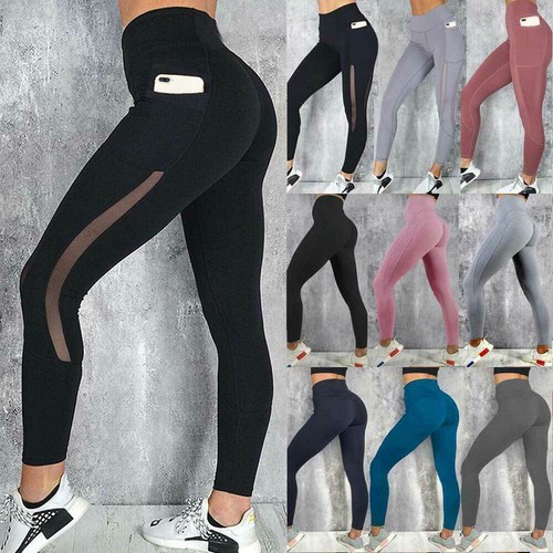 Women Pockets Yoga Pants High Waist 