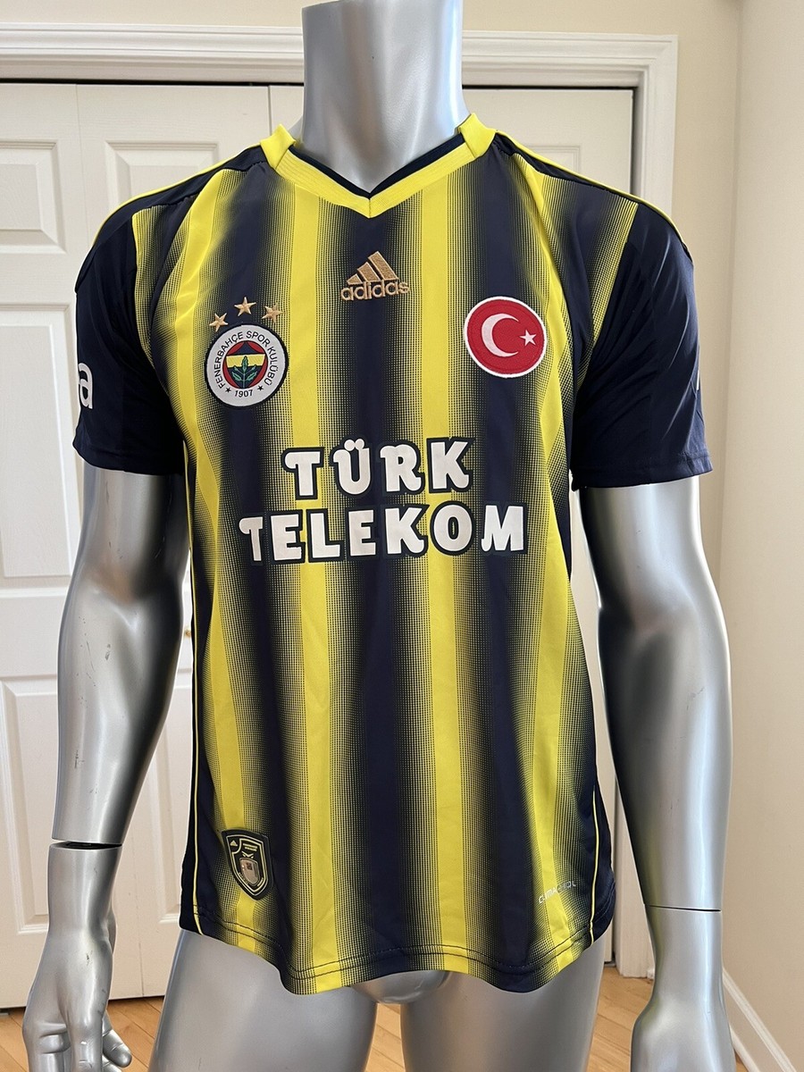 Adidas Turkey Turk Telekom Official Striped Soccer Jersey Men's