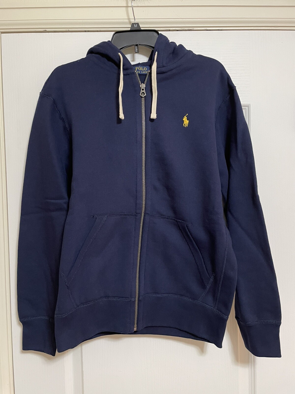 polo ralph lauren blue and yellow hoodie