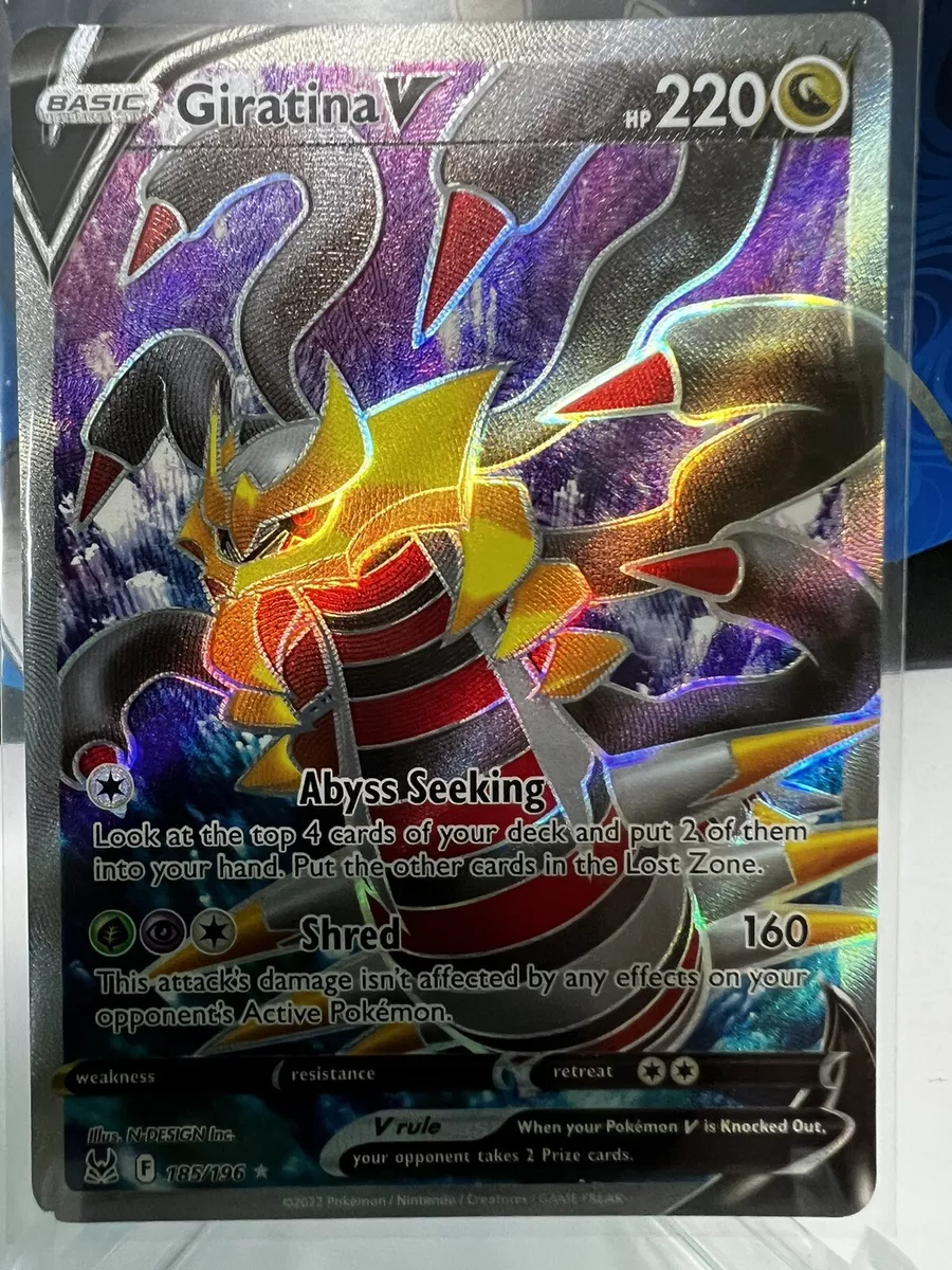  Pokemon - Giratina V - 185/196 Lost Origin Full Art Card : Toys  & Games