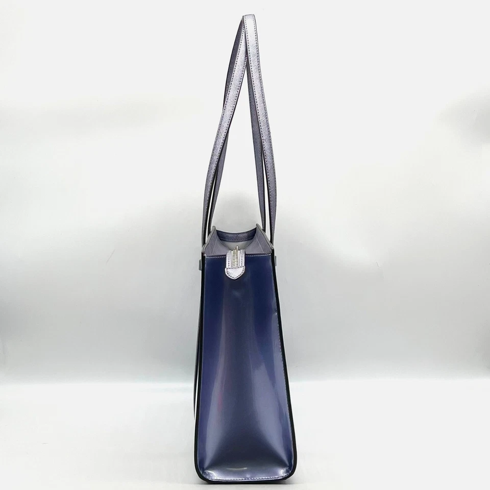 Большая сумка-тоут Kate Spade лакированный металлик синий Kenzie - Изображение 3 из 4