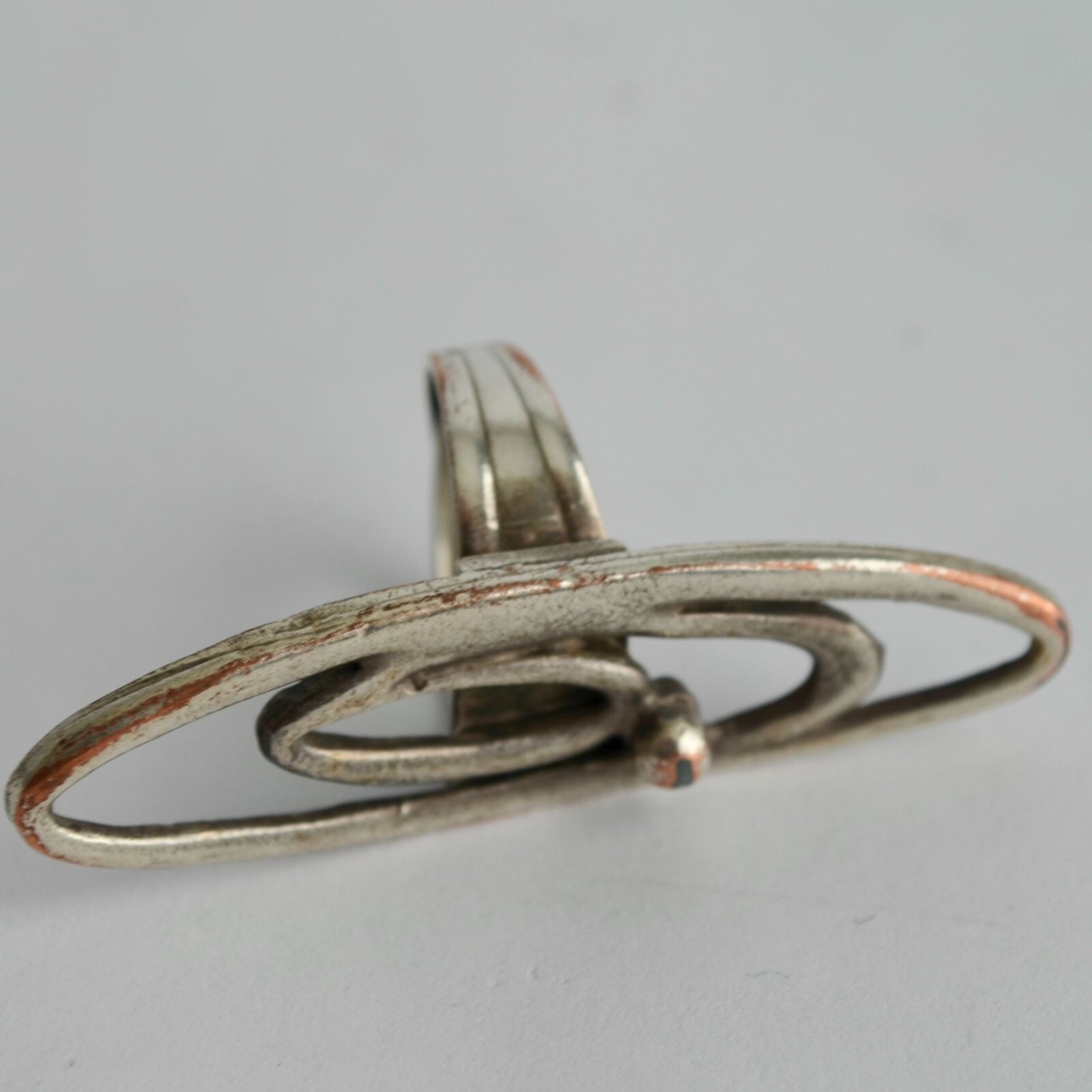 Silver Adjustable Vintage Long Ring - image 4