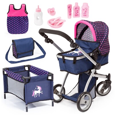 Bayer Design Kombi-Puppenwagen Mega Set TOP