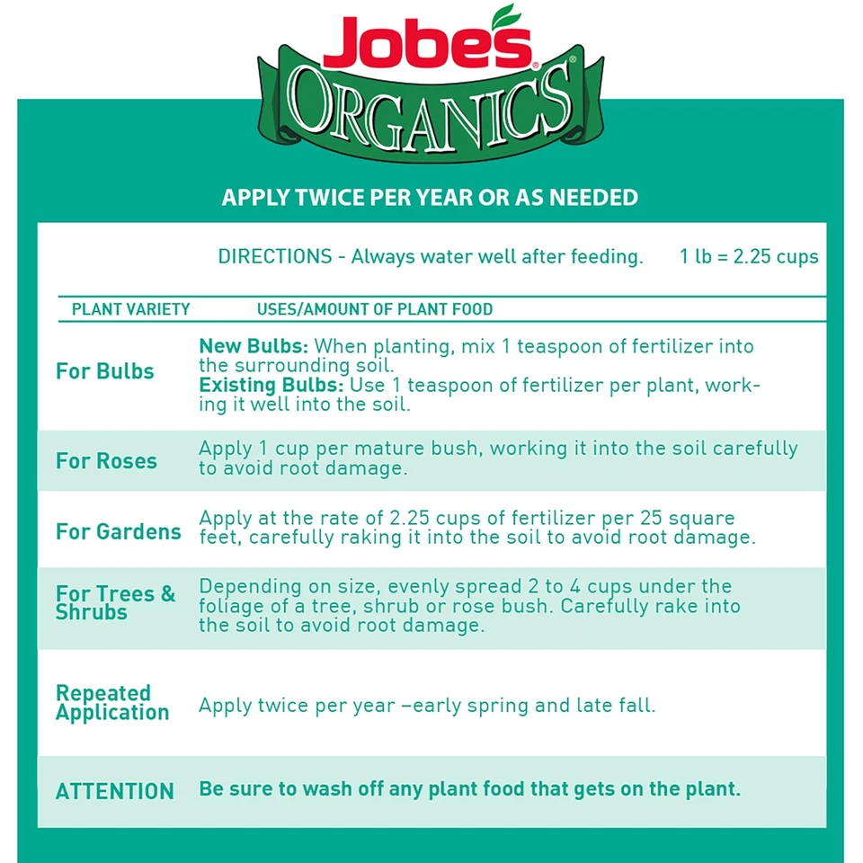 Jobe's Organics 4lb Bone Meal Fertilizer Organic NPK 2-14-0 for Vibrant Blooms - Image 2 of 4