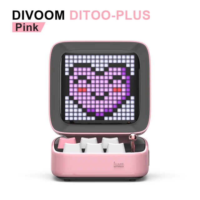 【美品】DIVOOM TECHNOLOGY DITOO-PLUS ピンク 楽天ビック｜DIVOOM｜ディブーム ブルートゥーススピーカー