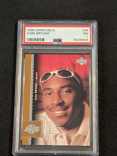 1996 Upper Deck Kobe Bryant Rookie PSA 7 NM Card #58 Lakers Black Mamba HOF - Bild 1 von 5
